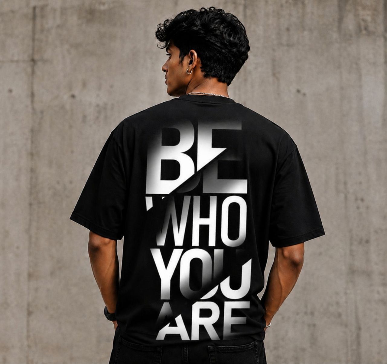 Premium Oversized Eye Graphic Printed T-Shirt for Men | 100% Cotton | Black