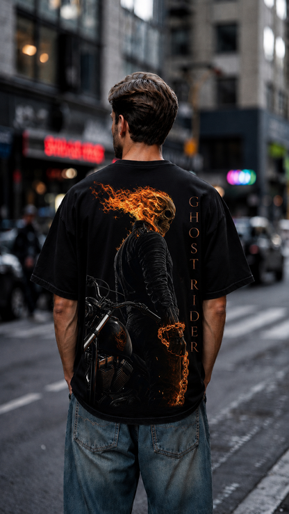 Premium Oversized Eye Graphic Printed T-Shirt for Men | 100% Cotton | Black